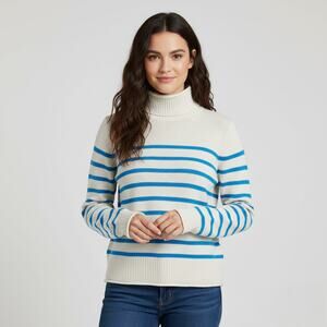 J.Crew New Heritage Rollneck Sweater in Stripe Size XS NEW